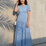 Brielle | Vestido Midi de Alças Curtas com Decote em V