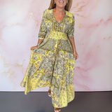Anita™ | Elegante maxivestido boho com cinto