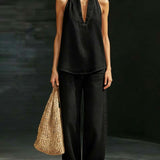 Sandra - Conjunto Col Halter Jeans
