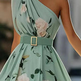 Julie - Vestido Renda Florido Verde-Claro