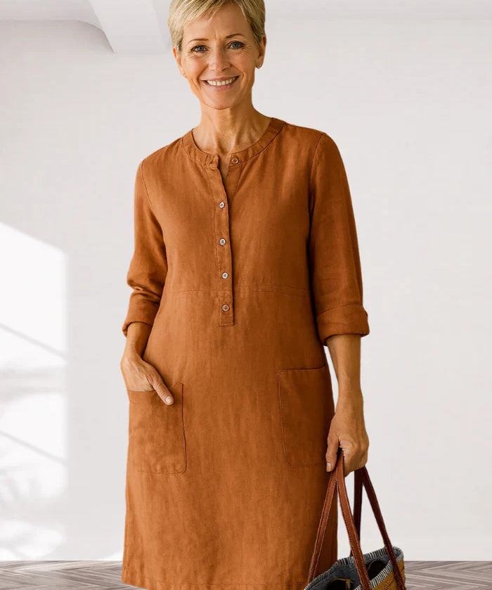 EVI | Vestido casual feminino com um corte solto e um look intemporal para todos os dias