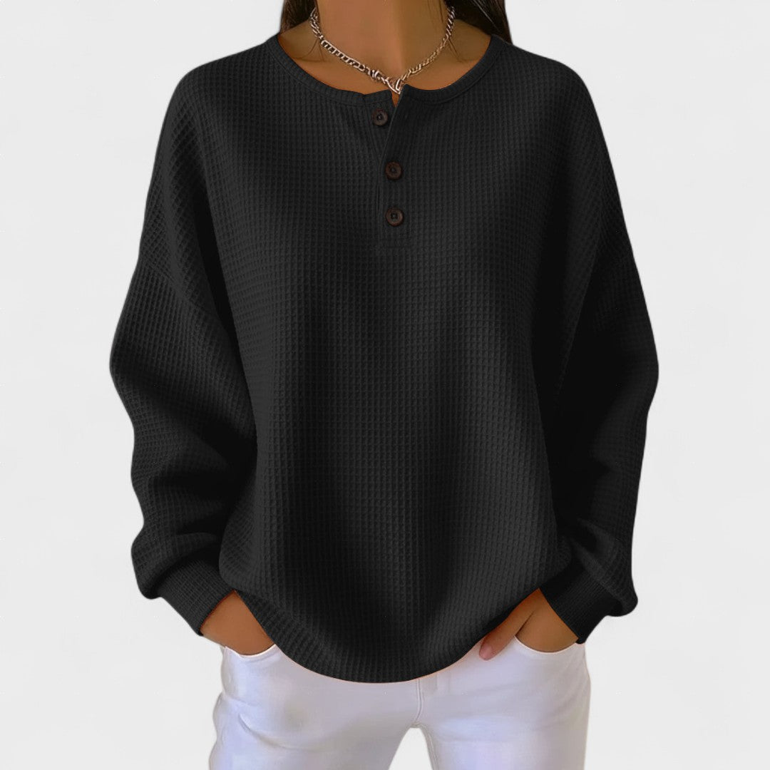 Piper | Pullover de Malha Waffle Confortável