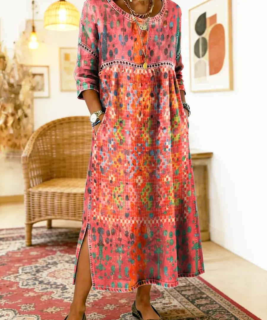 Inês | Vestido Midi Impresso