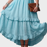 Katia - Vestido Maxi com Halter e Babados