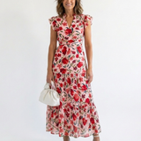 Lila | Vestido Midi Camisola Floral