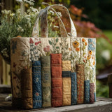 Bolso Artesanal Acolchado - Livros e Flores