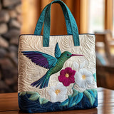 Bolsa Acolchada - Colibri e Flor Branca