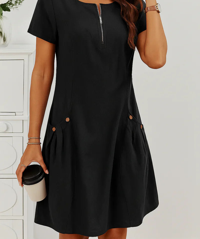 MARIELLA | Vestido de Verão com fecho elegante, bolsos práticos e conforto diário