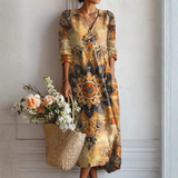 Dora™ | Vestido Floral Elegância Natural