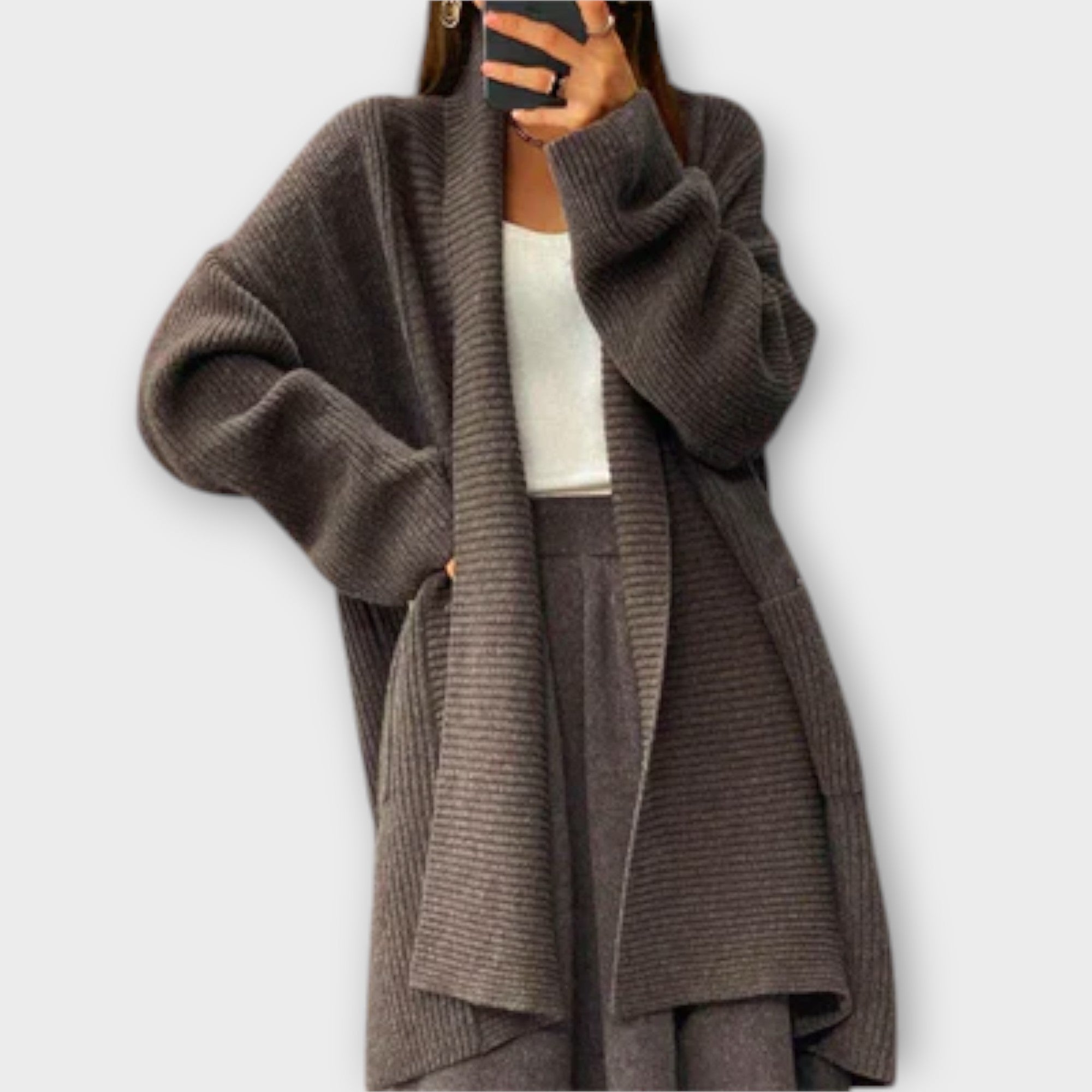 Euphemia - Cardigan de Malha Longo