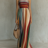 Leonor - Vestido Longo Colorido Sem Mangas