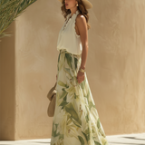 Lysandra™ | Conjunto fluido com padrão floral elegante