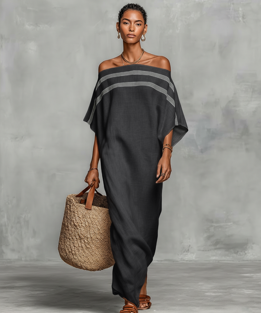 Francisca - Vestido Maxi de Linho Minimalista
