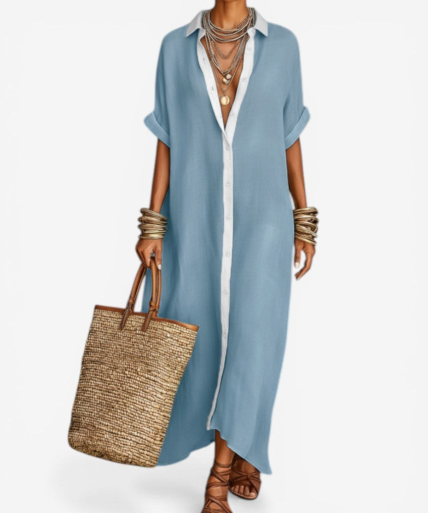 Oria - Vestido Camiseiro Midi
