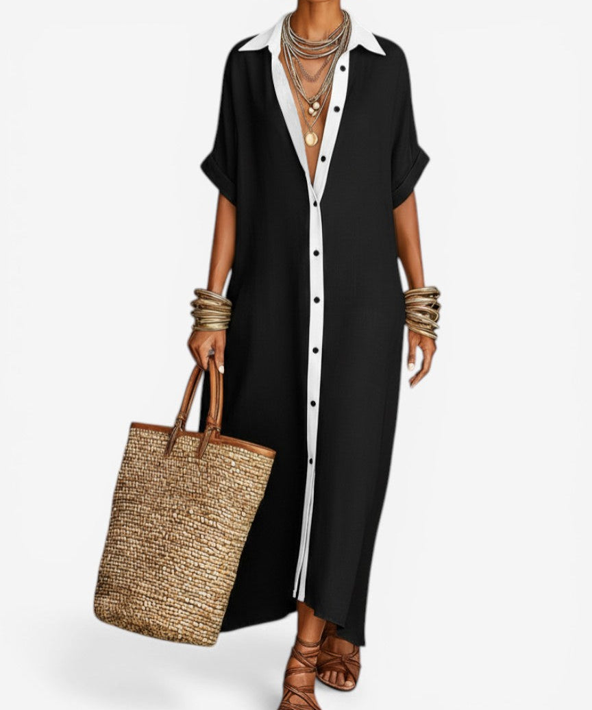 Oria - Vestido Camiseiro Midi