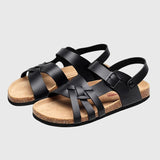 Sandálias Bicolor Castanho Branco Mulher | Elegantes Verão 2026