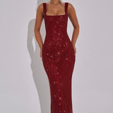 Elara | Vestido Maxi buddel check nog