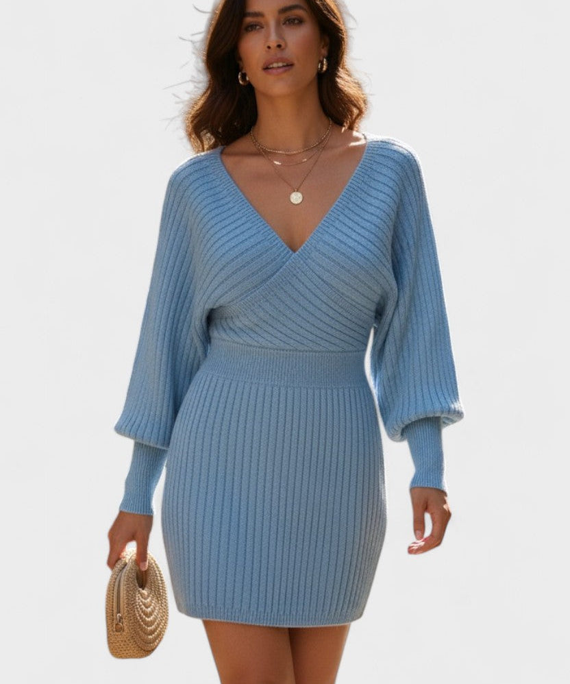 Klara™ | Vestido Elegante de Envelope com Decote em V