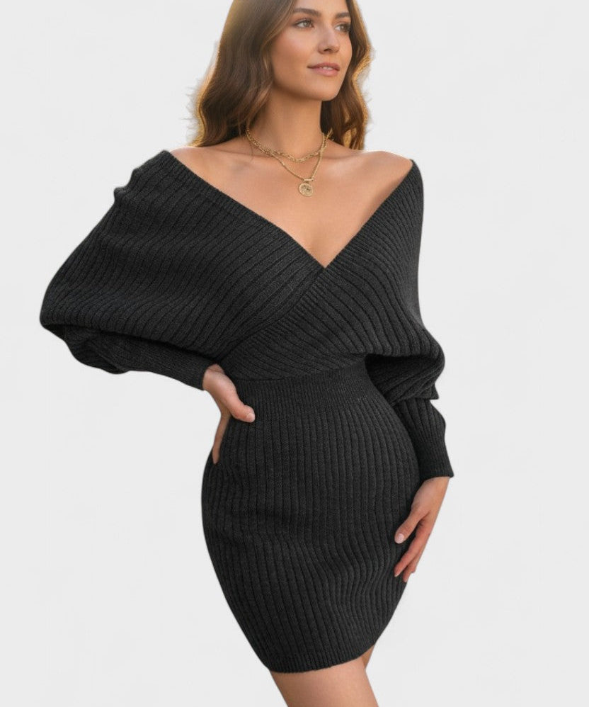 Klara™ | Vestido Elegante de Envelope com Decote em V