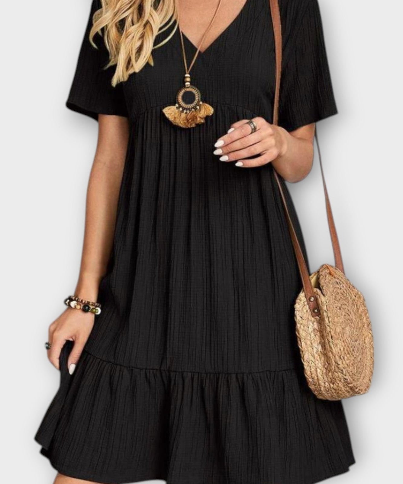 Mariana | Vestido Boho Lilás de Verão