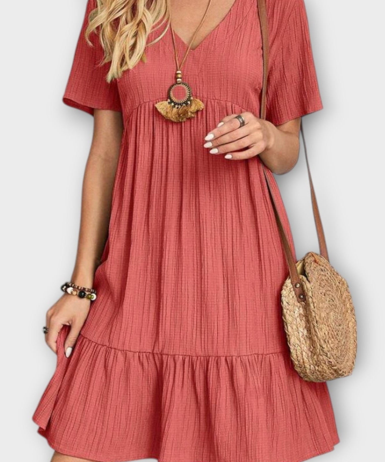 Mariana | Vestido Boho Lilás de Verão