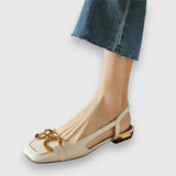 Sandálias Salto Bloco Branco Mulher | Modernas Verão 2026