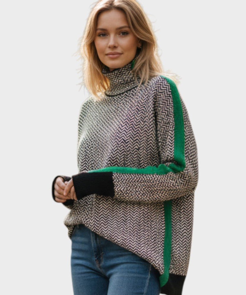 Marie | Sweater de lã de gola alta
