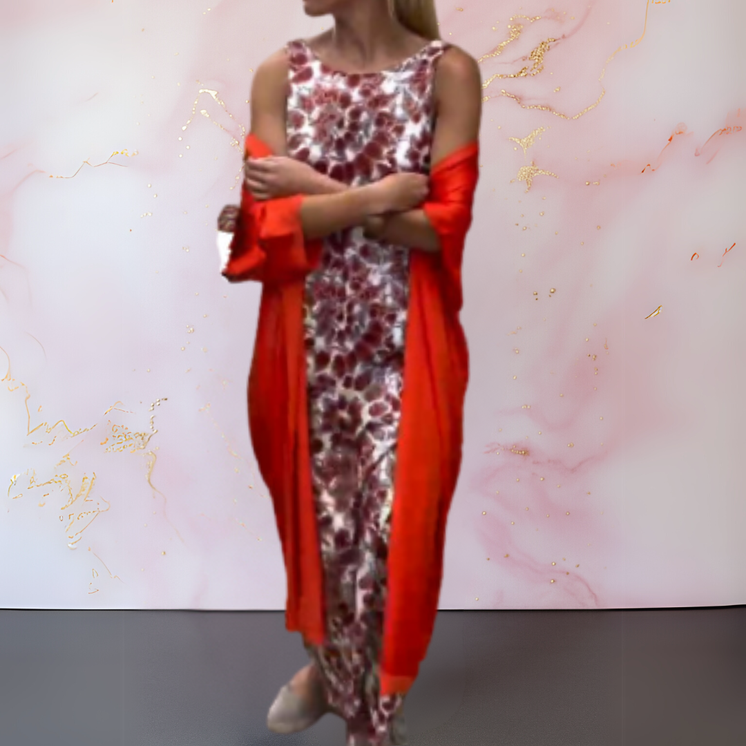 Sabine™ | Conjunto de vestido elegante com cardigan