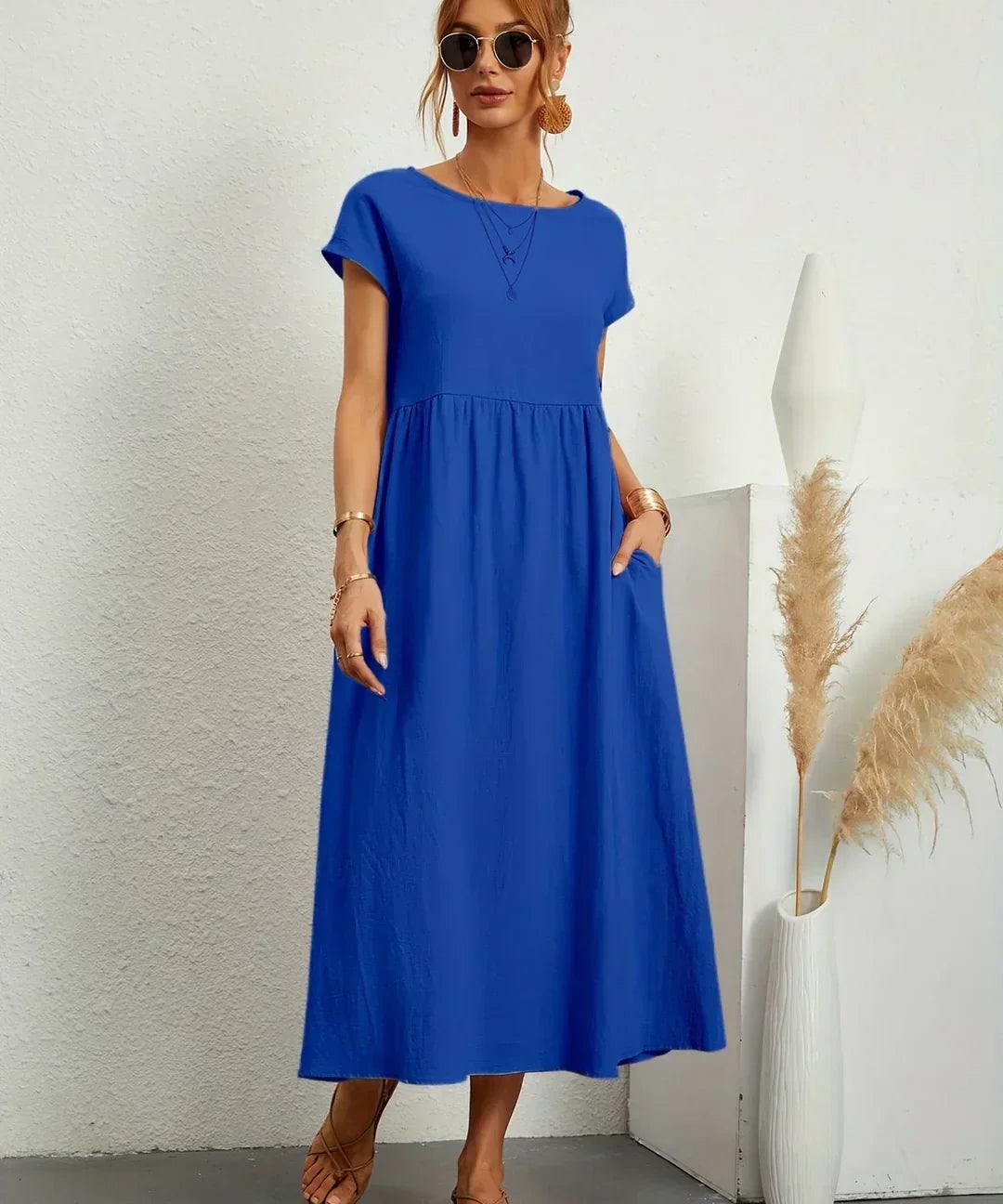 HEIKE | VESTIDO MIDI FLUIDO DE ELEGÂNCIA ATEMPORAL