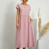 HEIKE | VESTIDO MIDI FLUIDO DE ELEGÂNCIA ATEMPORAL