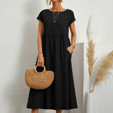 HEIKE | VESTIDO MIDI FLUIDO DE ELEGÂNCIA ATEMPORAL