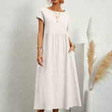 HEIKE | VESTIDO MIDI FLUIDO DE ELEGÂNCIA ATEMPORAL