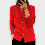 Armelle | Cardigan Elegante com Botões em Forma de Coração