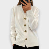 Armelle | Cardigan Elegante com Botões em Forma de Coração