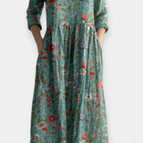 Patrícia | Vestido Floral Leve Maxi Verão
