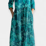 Patrícia | Vestido Floral Leve Maxi Verão