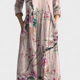 Patrícia | Vestido Floral Leve Maxi Verão