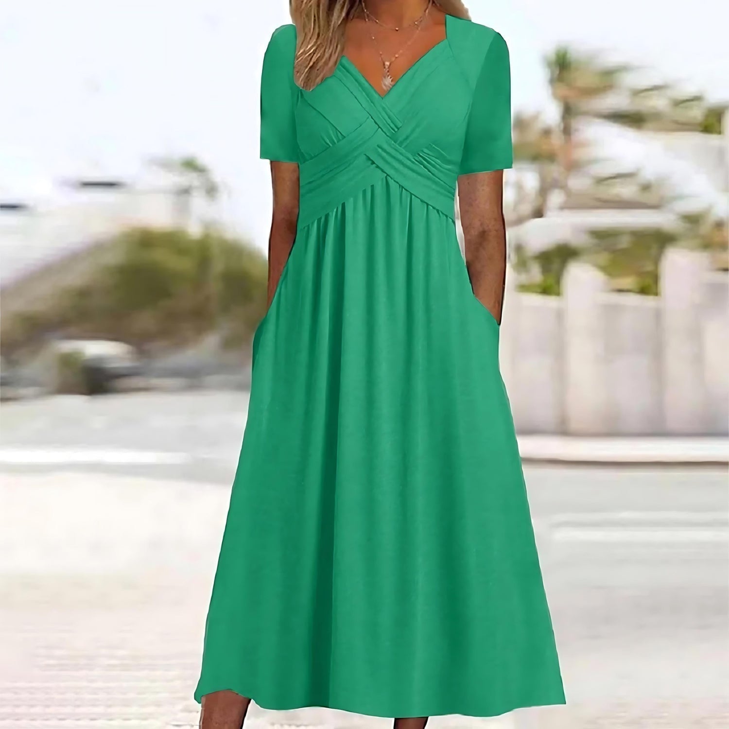 ISADORA | VESTIDO MIDI A-LINHA ELEGANTE