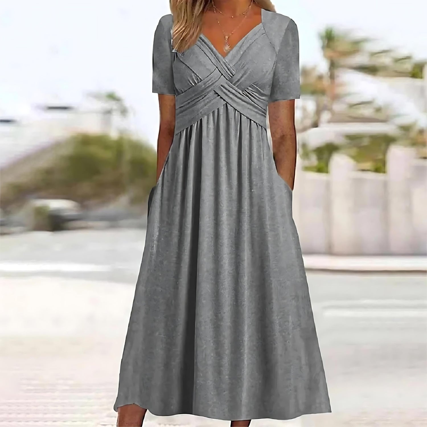 ISADORA | VESTIDO MIDI A-LINHA ELEGANTE