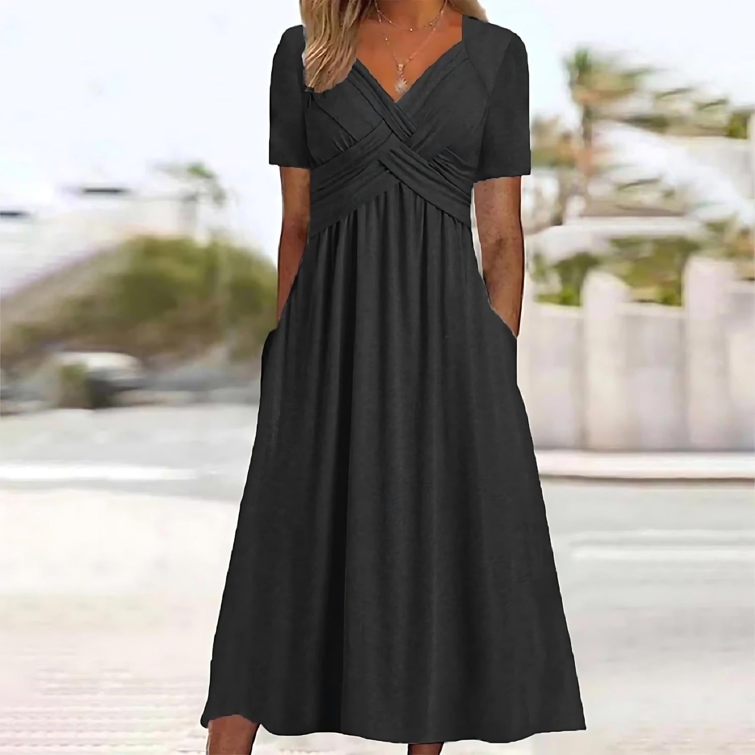 ISADORA | VESTIDO MIDI A-LINHA ELEGANTE