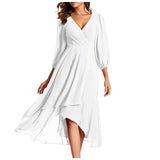 VITTORIA | Vestido elegante com bainha assimétrica e mangas fluídas Look refinado para qualquer ocasião