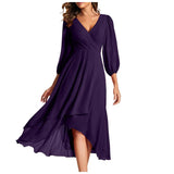 VITTORIA | Vestido elegante com bainha assimétrica e mangas fluídas Look refinado para qualquer ocasião