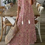 Amália | Vestido Maxi de Verão Boho Vintage
