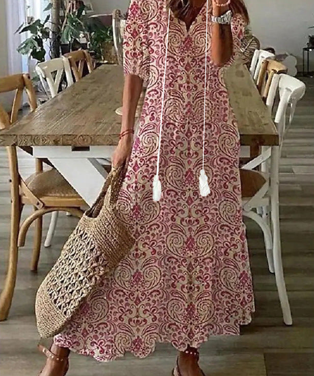 Amália | Vestido Maxi de Verão Boho Vintage