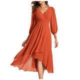 VITTORIA | Vestido elegante com bainha assimétrica e mangas fluídas Look refinado para qualquer ocasião