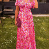 Élina – Vestido longo fluido com flores