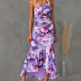 Maud™ | Vestido de Flor Assimétrico com Um Ombro