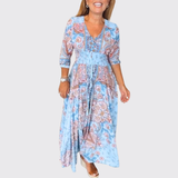 Anita™ | Elegante maxivestido boho com cinto