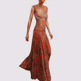 Giannina™ | Vestido longo elegante com estampado