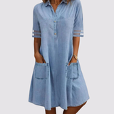 Jennie™ | Vestido de verão em denim com bolsos
